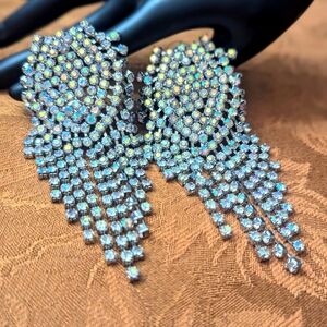 Large rhinestone earrings